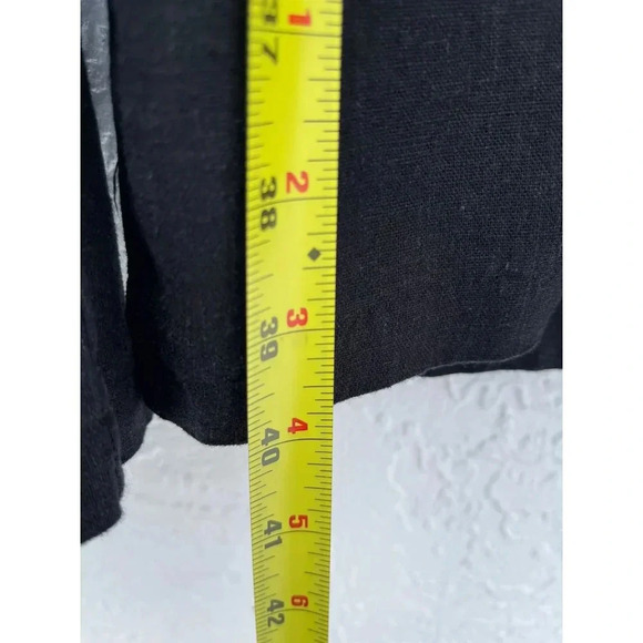 Rewind Womens Elastic Waist Drawstring Loose Linen Trouser Black Sz XL - Picture 7 of 9